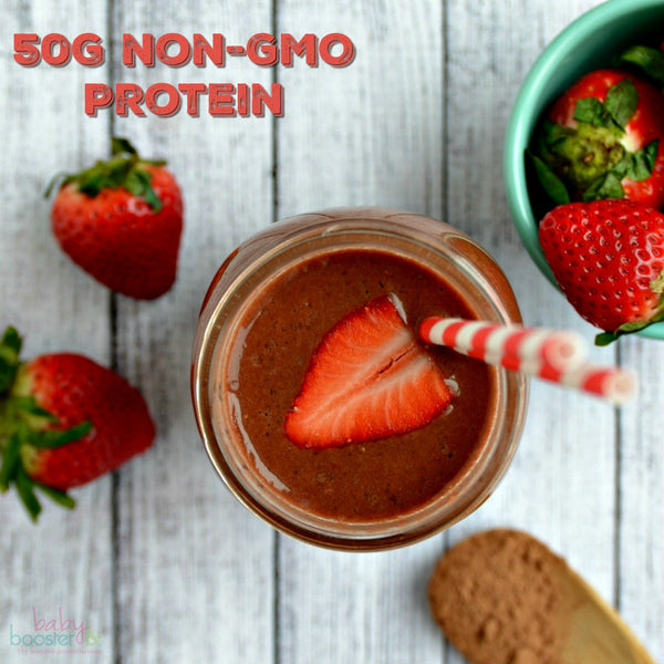 Chocolate Strawberry Protein Smoothie