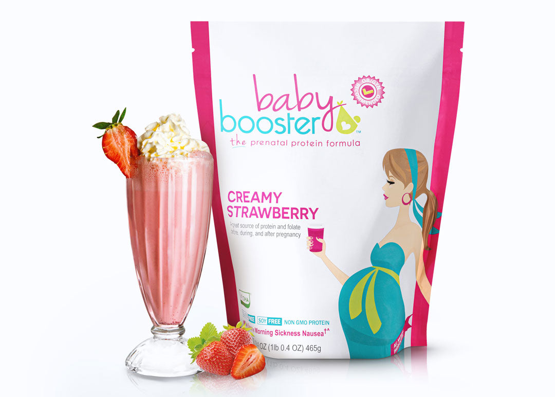 Creamy Strawberry Prenatal Shake - Ships Same Day